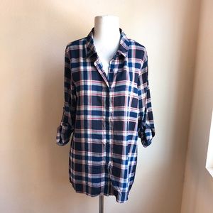 Silvergate Plaid Button Down Shirt Bandana back